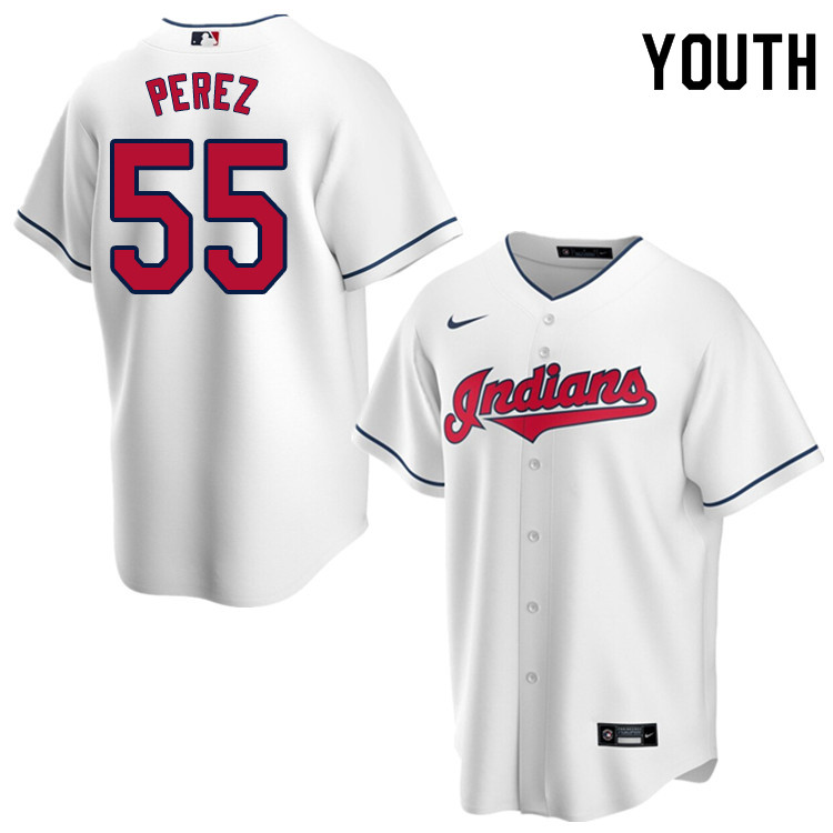 Nike Youth #55 Roberto Perez Cleveland Indians Baseball Jerseys Sale-White